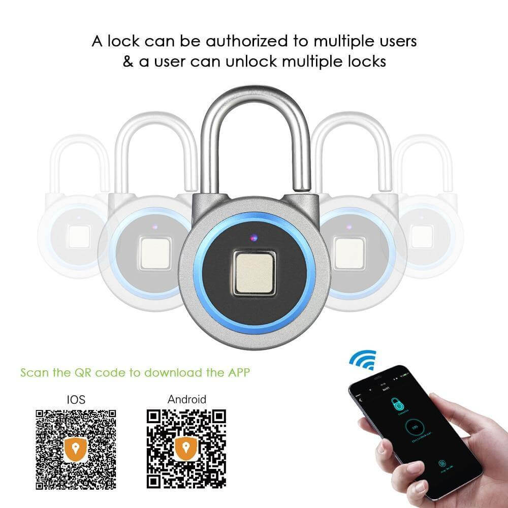Smart Anti-theft Fingerprint Keyless Padlock - MaviGadget
