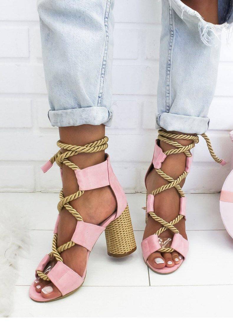 Lace Up Colorful Gladiator Sandals - MaviGadget