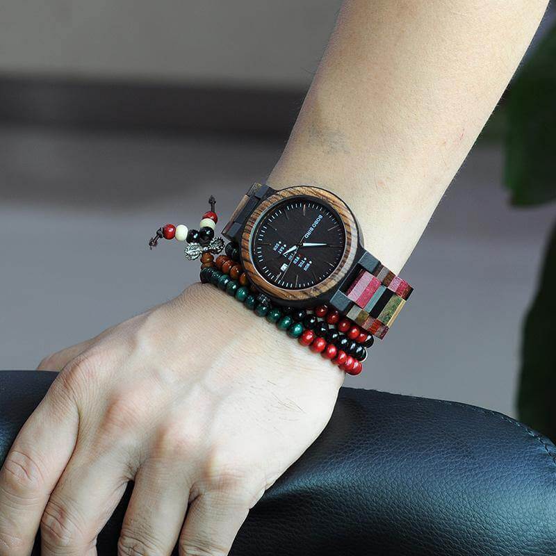 Handmade Wood Colorful Watch - MaviGadget