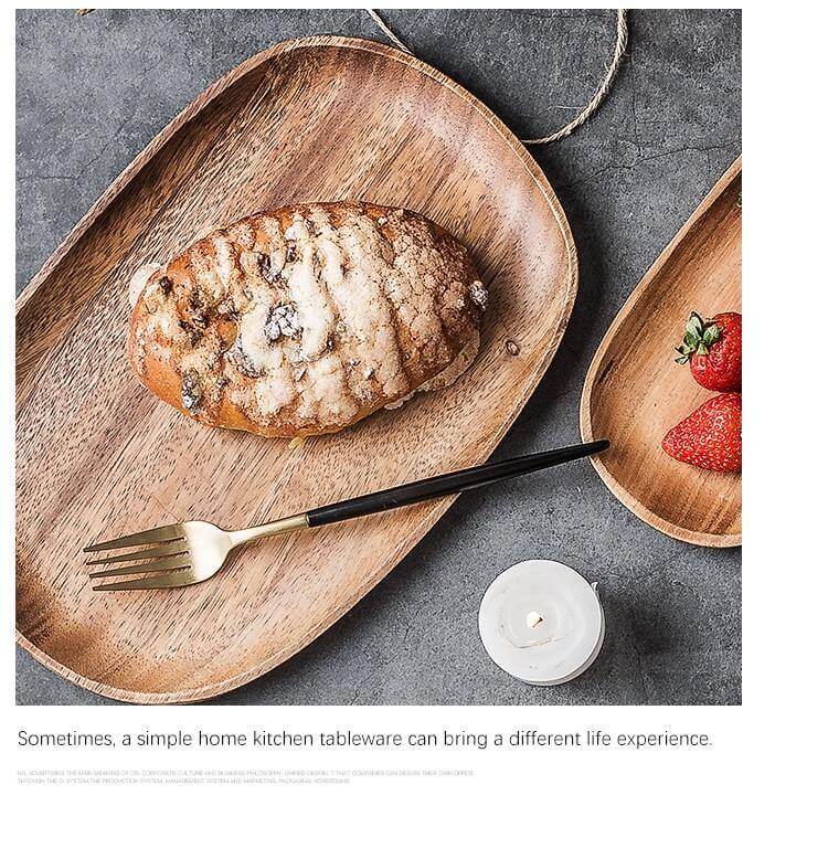 Irregular Natural Wood Plates - MaviGadget
