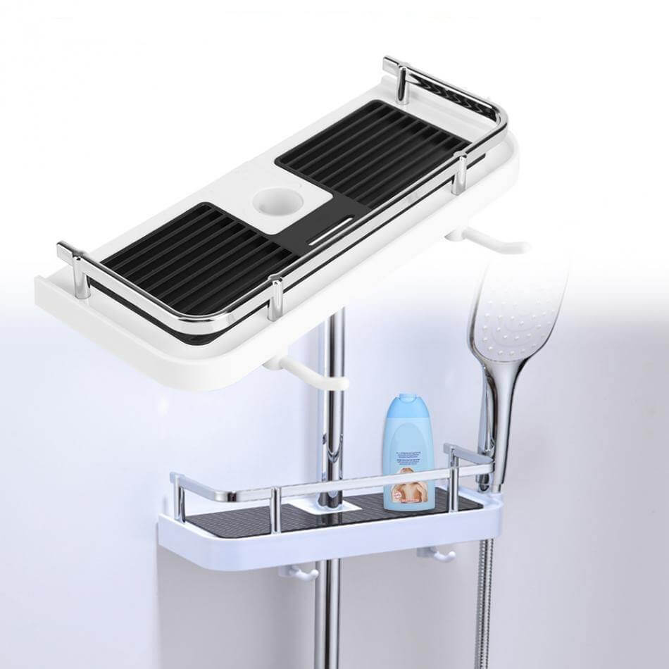No-Drill Bathroom Shower Pole Rack - MaviGadget