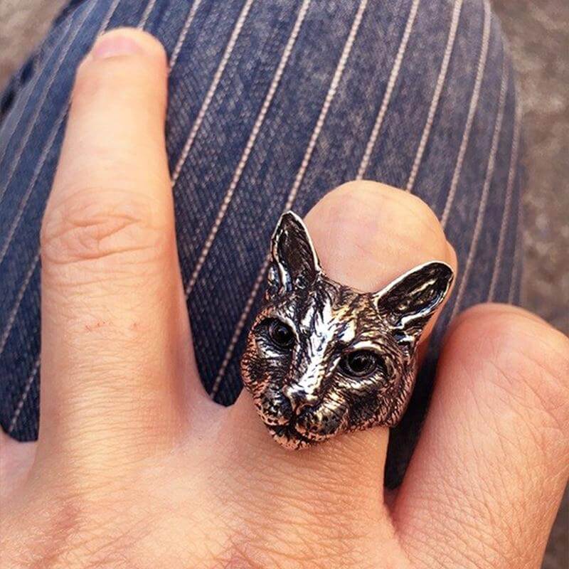 Cute Big Cat Head Ring - MaviGadget
