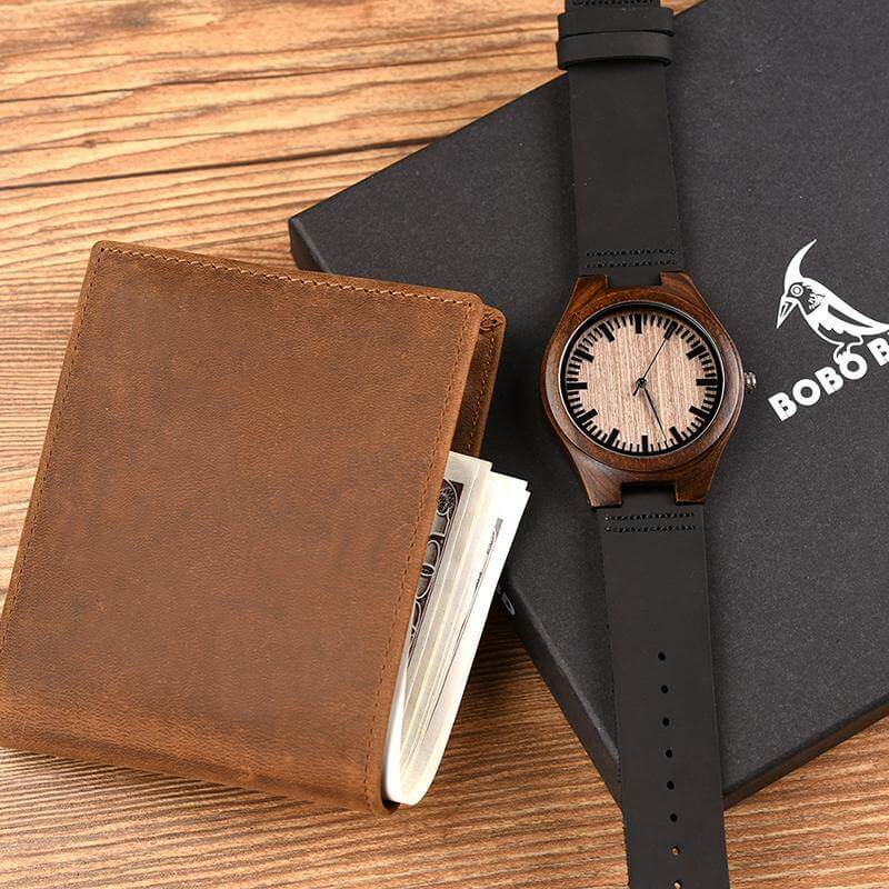 Personalized Men Watch and Wallet Gift Set - MaviGadget