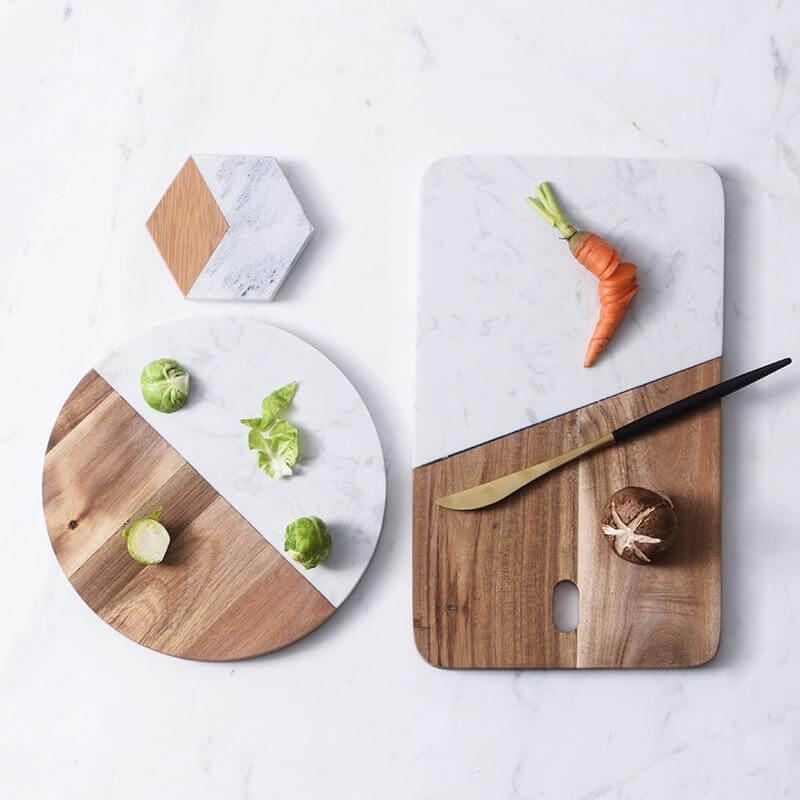 Luxury Marble-Wood Cheese Board - MaviGadget