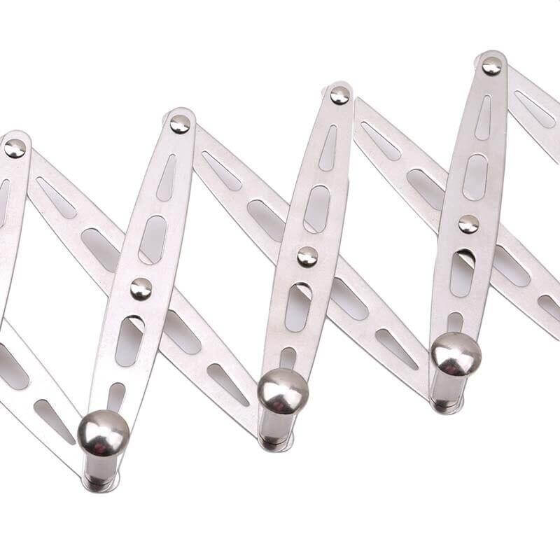 Stainless Steel 6-Hook Flexible Back Door Hanger - MaviGadget