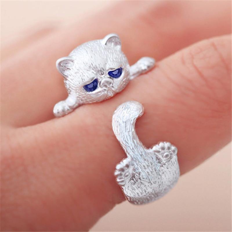 Cat Zirconia Ring - MaviGadget
