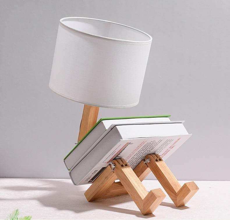 Creative Book Holder Robot Shape Table Lamp - MaviGadget