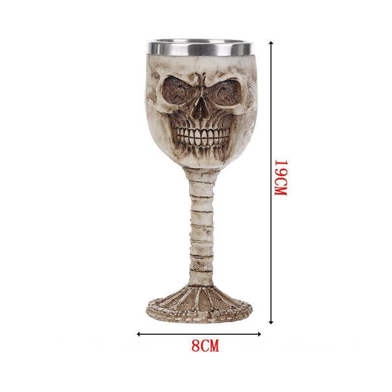Stainless Steel Skull Gothic Goblet Cocktail Glass - MaviGadget