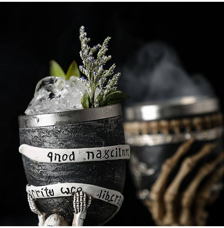 Stainless Steel Skull Gothic Goblet Cocktail Glass - MaviGadget
