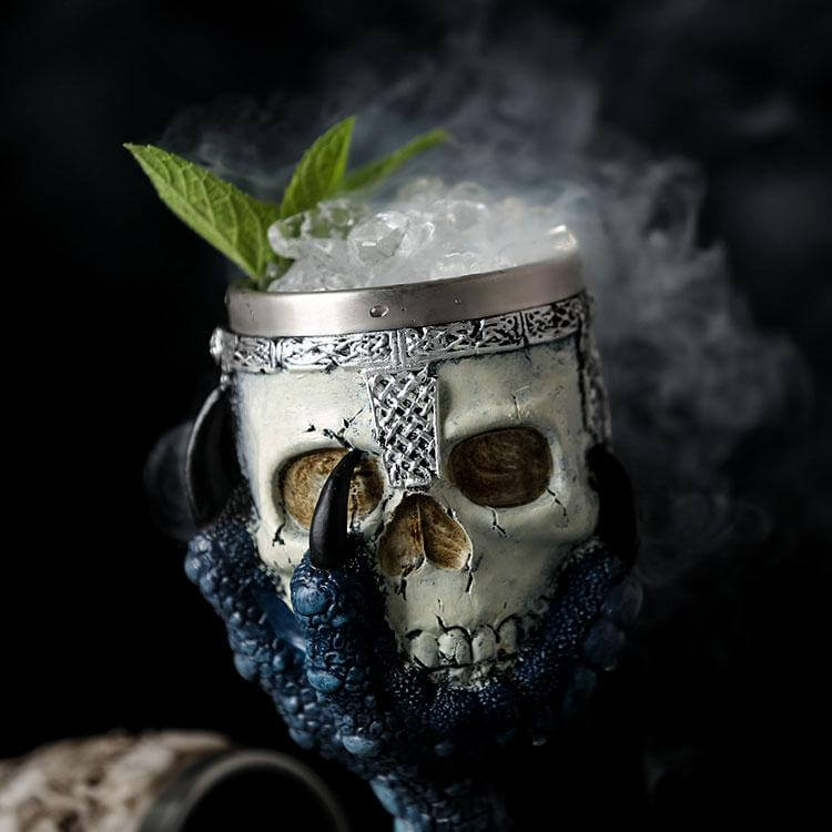 Stainless Steel Skull Gothic Goblet Cocktail Glass - MaviGadget