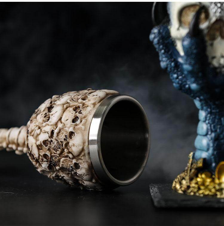 Stainless Steel Skull Gothic Goblet Cocktail Glass - MaviGadget