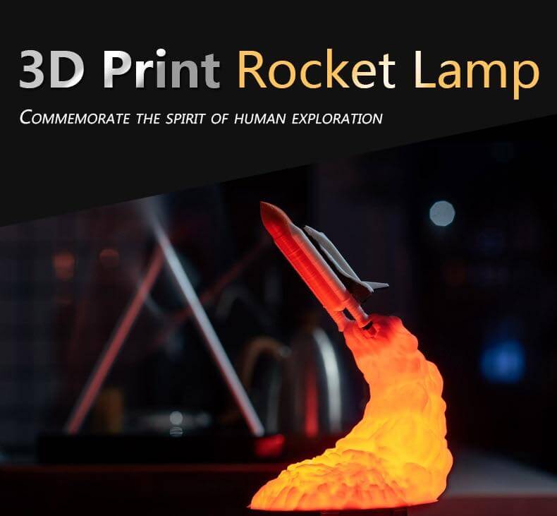 3D Print Space Shuttle Night  Lamp - MaviGadget
