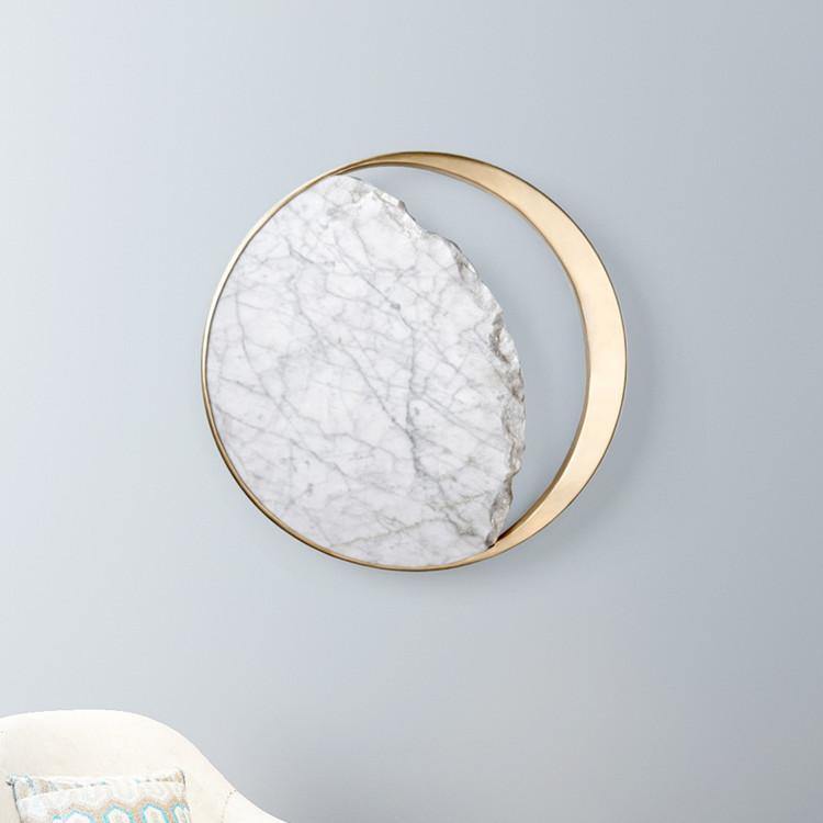 Waning Gibbous Moon Led Marble Wall Lamp - MaviGadget