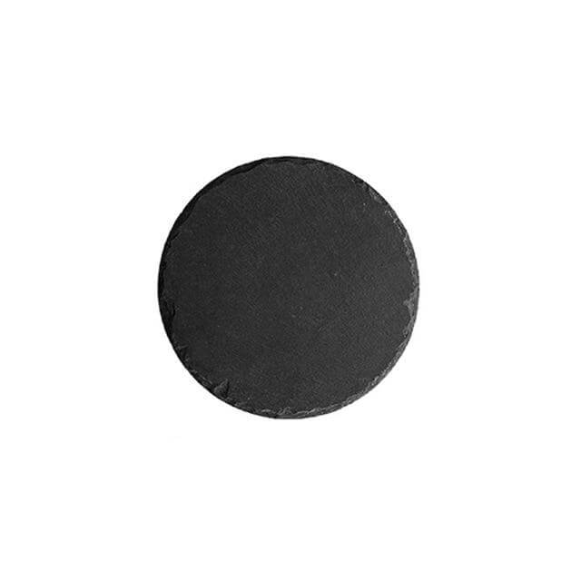 Wooden Slate Round Snack Food Plate - MaviGadget