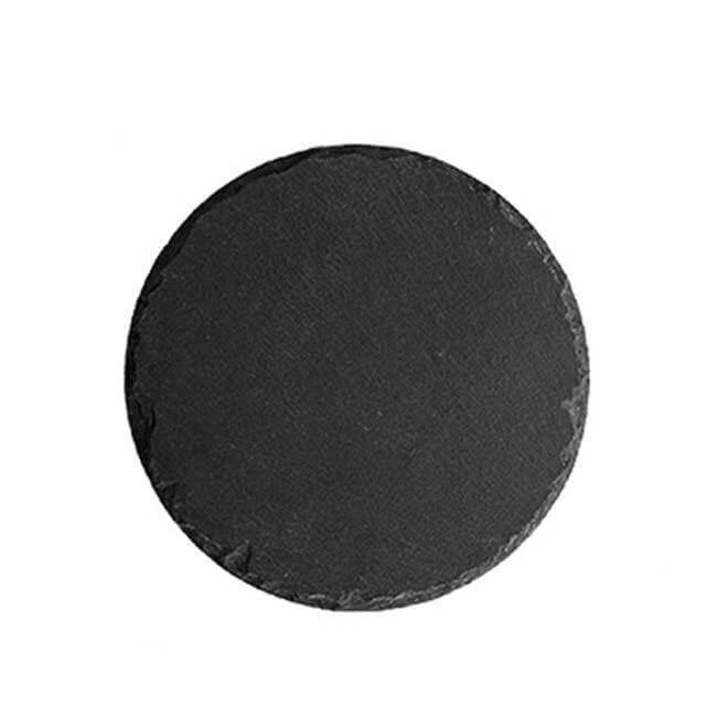 Wooden Slate Round Snack Food Plate - MaviGadget