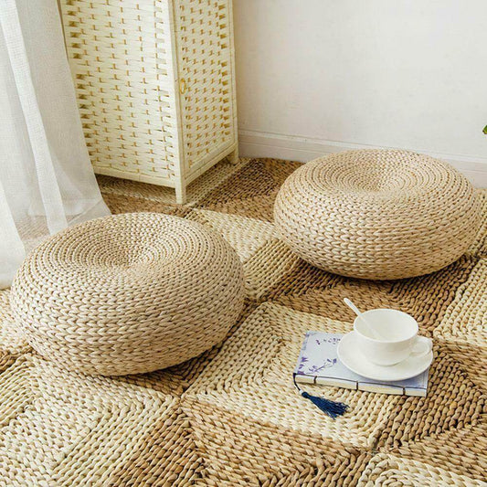 Rattan Flor Ottoman Cushion - MaviGadget