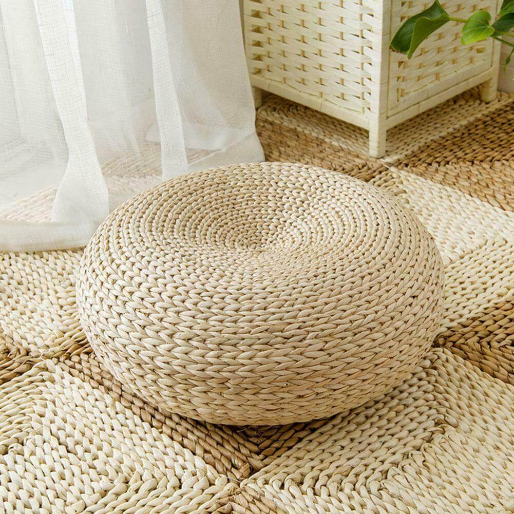 Rattan Flor Ottoman Cushion - MaviGadget