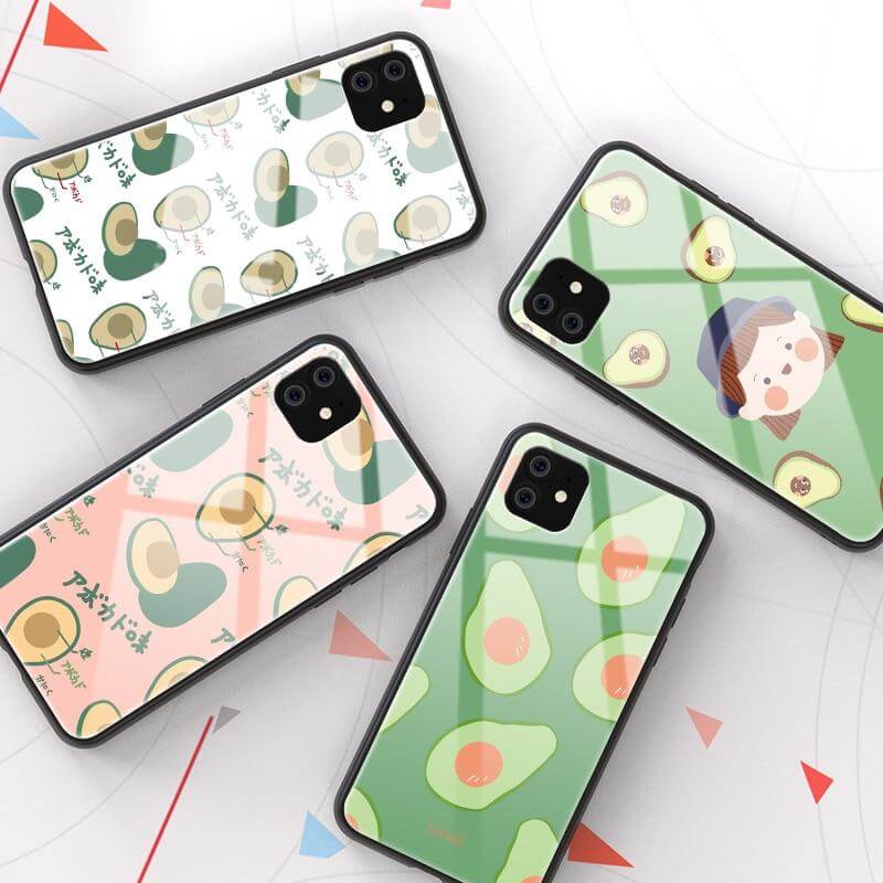 Tempered Glass Avocado iPhone 11 Cases - MaviGadget