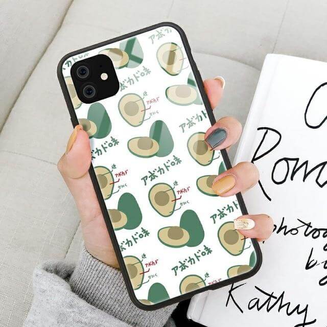 Tempered Glass Avocado iPhone 11 Cases - MaviGadget