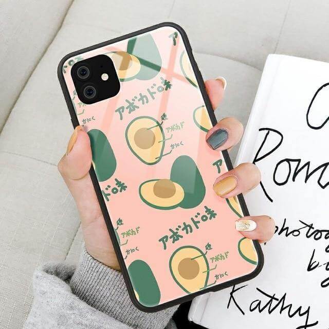 Tempered Glass Avocado iPhone 11 Cases - MaviGadget