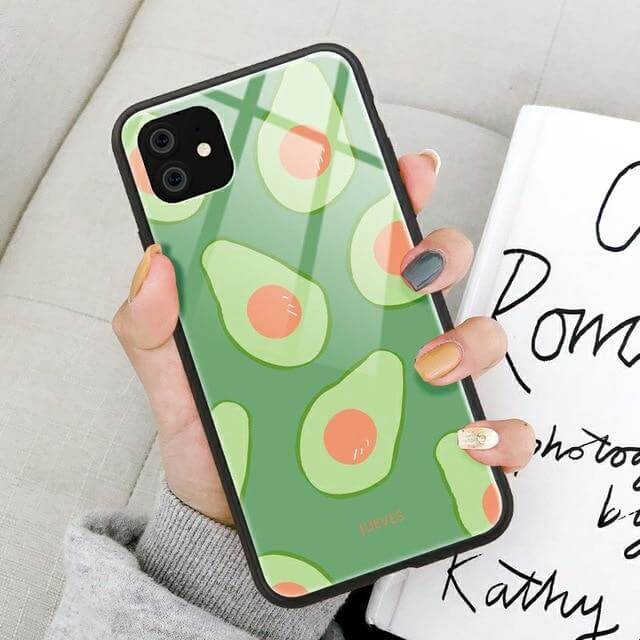 Tempered Glass Avocado iPhone 11 Cases - MaviGadget