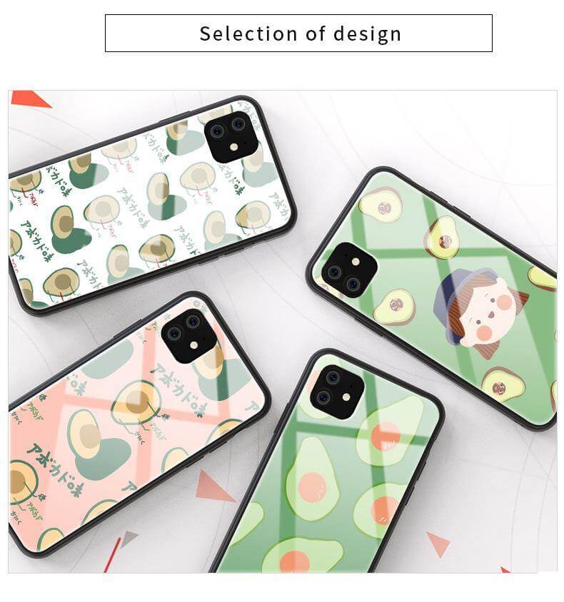 Tempered Glass Avocado iPhone 11 Cases - MaviGadget