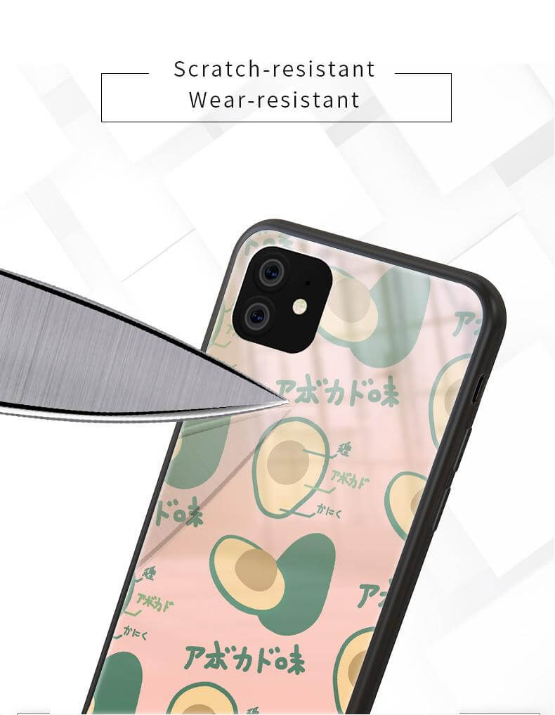 Tempered Glass Avocado iPhone 11 Cases - MaviGadget