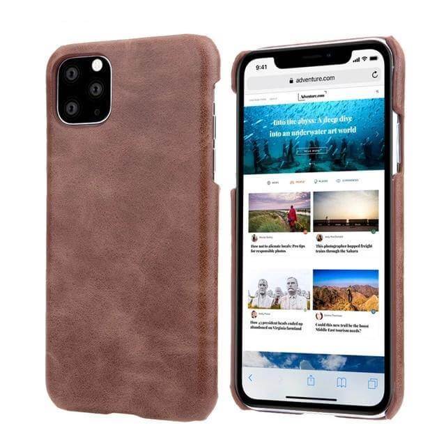 Leather Matte Vintage iPhone 11 Cases - MaviGadget