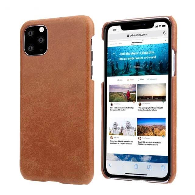 Leather Matte Vintage iPhone 11 Cases - MaviGadget