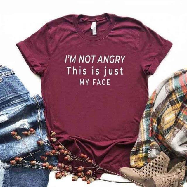 I'm not angry this is just my face Unisex T-shirt - MaviGadget
