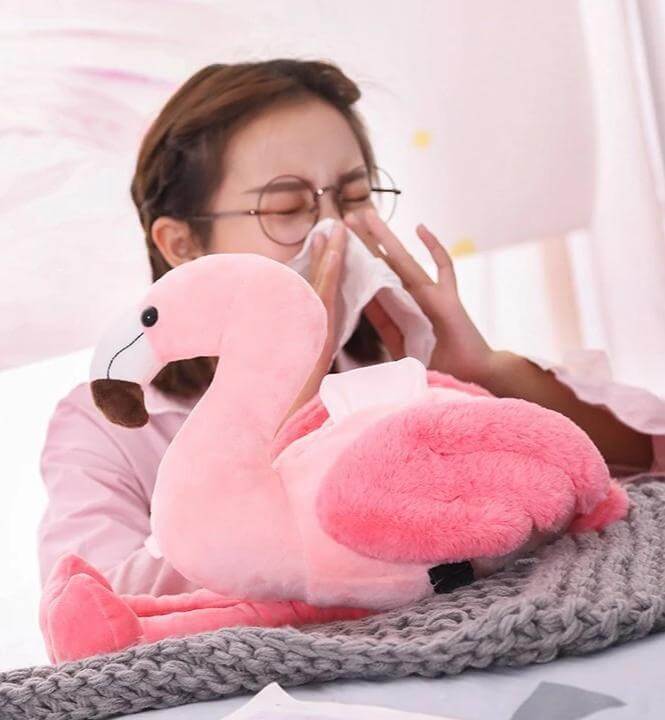 Flamingo Pink Bird Tissue Box - MaviGadget