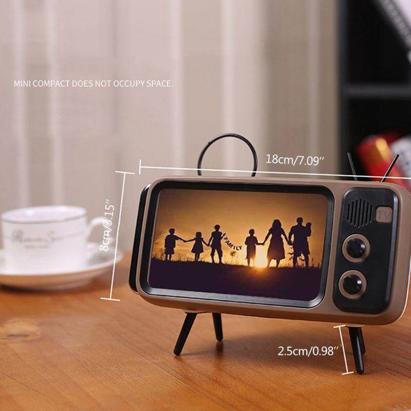 Mini Speaker Retro TV Phone Holder - MaviGadget