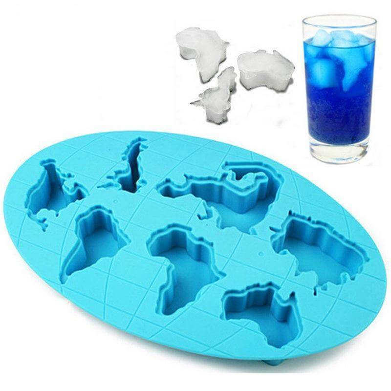 Earth Continents Silicone Ice Tray Mold - MaviGadget