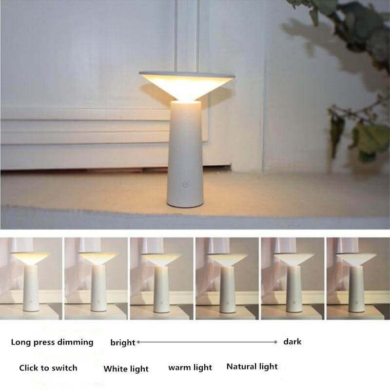 Touch Switch Chargeable 3 Modes LED Dimmable Desk Reading Lamp - MaviGadget