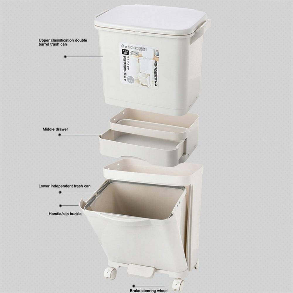 Large Capacity Multi Layers Garbage Trash Can - MaviGadget
