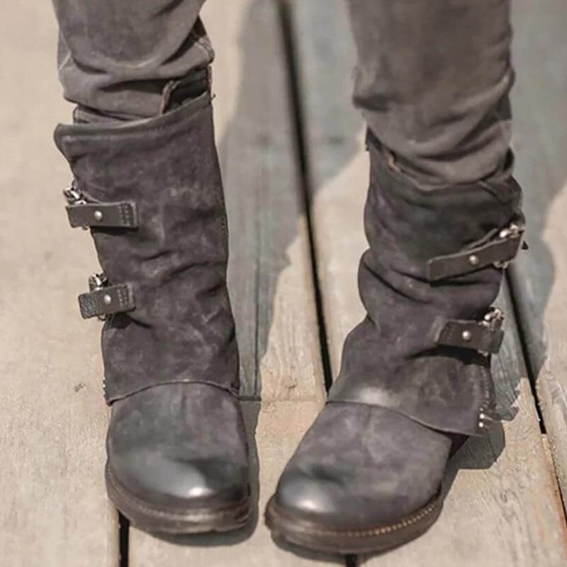 Punk Style Vintage Ankle Boots - MaviGadget