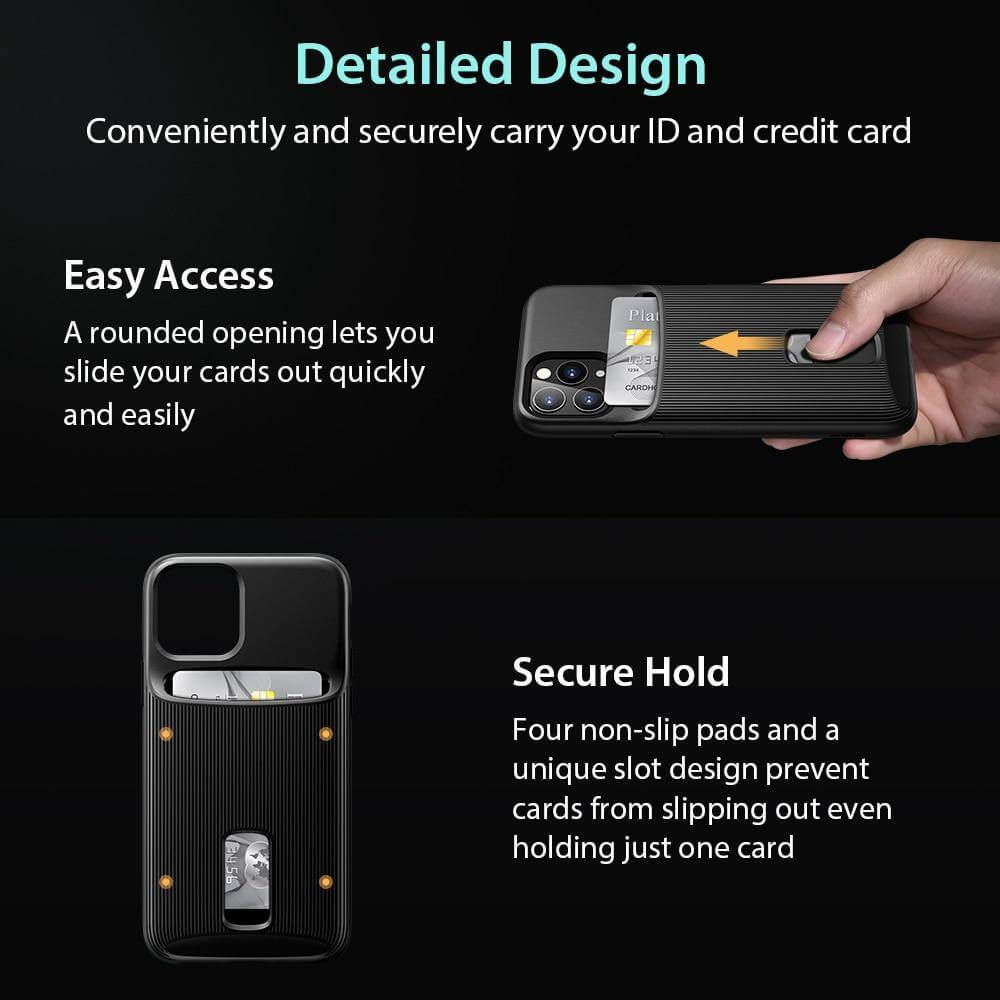 Business Style Protective iPhone Case with Cardholder - MaviGadget