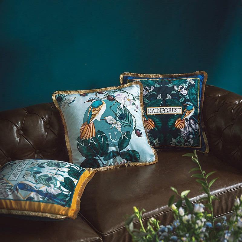 Antique Rainforest Chinese Art Velvet Pillowcase - MaviGadget