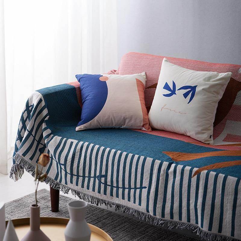 Nordic Geometric Throw Blankets - MaviGadget