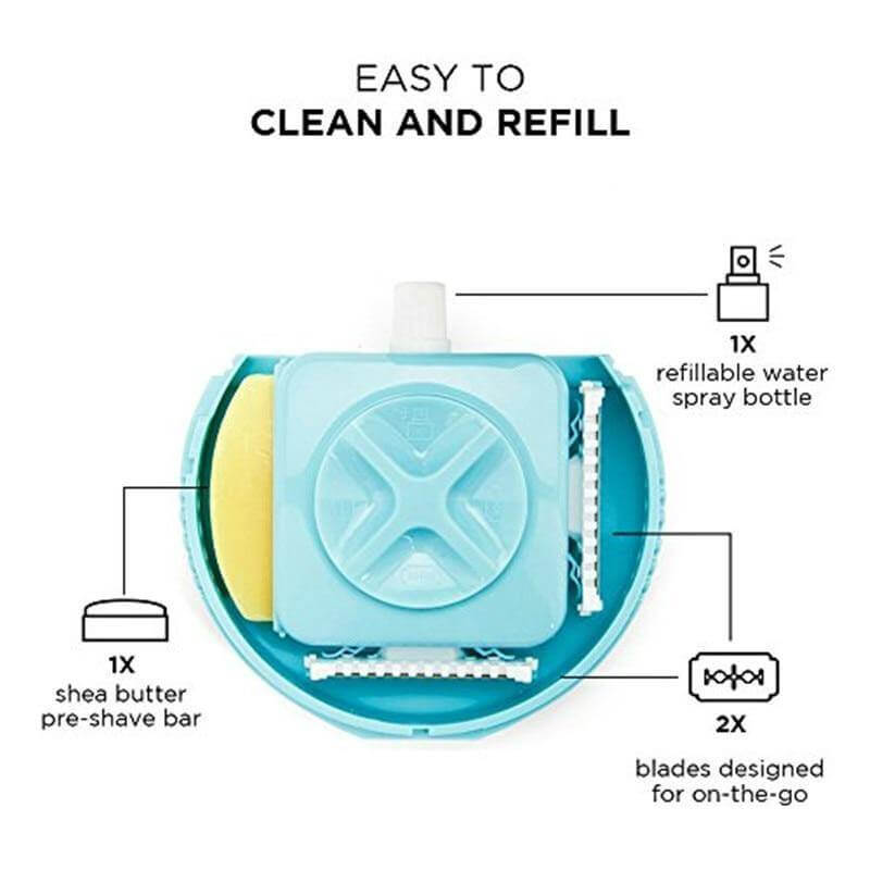 3in1 Mini Travel Safety Razor Hair Shaving Box - MaviGadget
