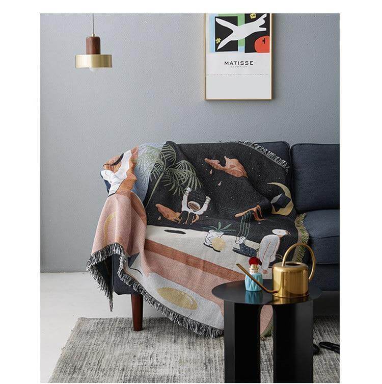 Nordic Geometric Throw Blankets - MaviGadget