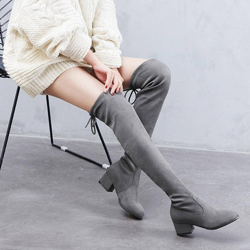 Fashion Over the Knee High Boots - MaviGadget