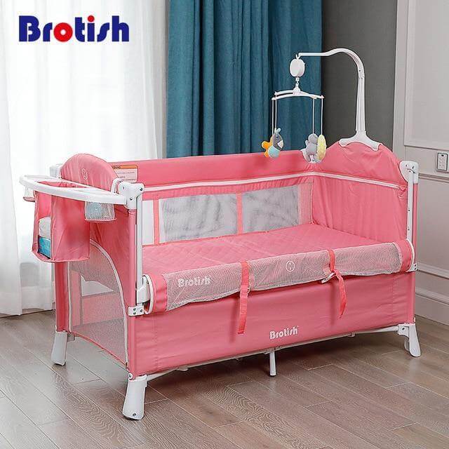 Multifunctional Foldable Baby Bed with Removable Side - MaviGadget