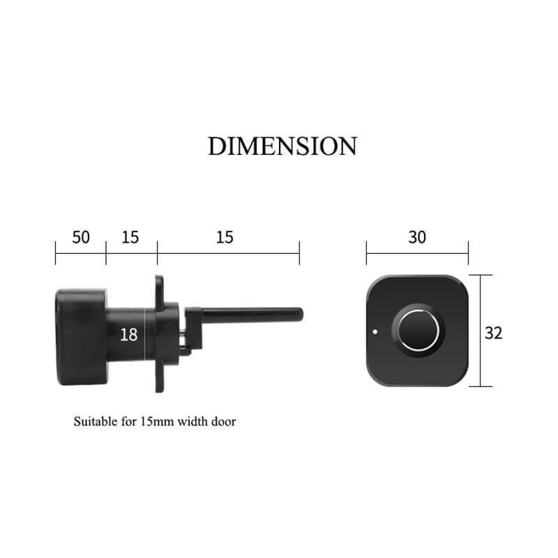 Smart Keyless Biometric Fingerprint Cabinet Lock - MaviGadget