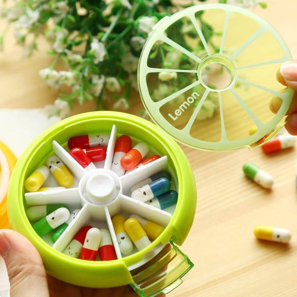2pcs Weekly Rotating Pill Box Organizer - MaviGadget