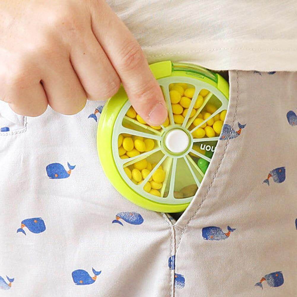 2pcs Weekly Rotating Pill Box Organizer - MaviGadget