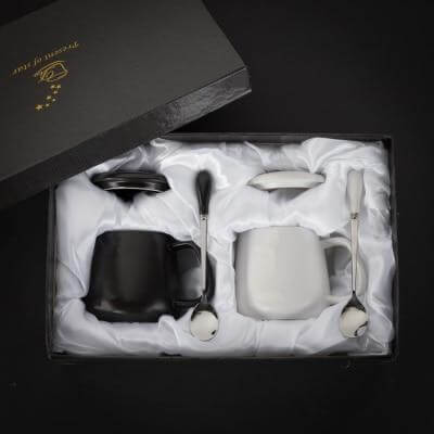 Elegant Marble Ceramic Coffee Mug Gift Set - MaviGadget