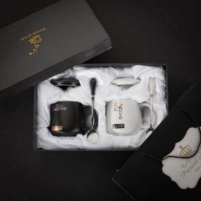 Elegant Marble Ceramic Coffee Mug Gift Set - MaviGadget