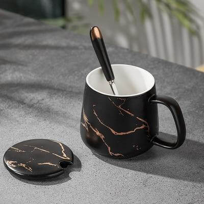 Elegant Marble Ceramic Coffee Mug Gift Set - MaviGadget
