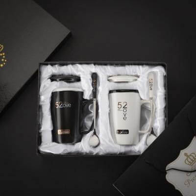 Elegant Marble Ceramic Coffee Mug Gift Set - MaviGadget